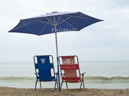 Fair Trade Photo Beach, Chair, Colour image, Day, Friendship, Heart, Horizontal, Love, Outdoor, Peru, Sand, Sea, South America, Summer, Together, Valentines day, Water