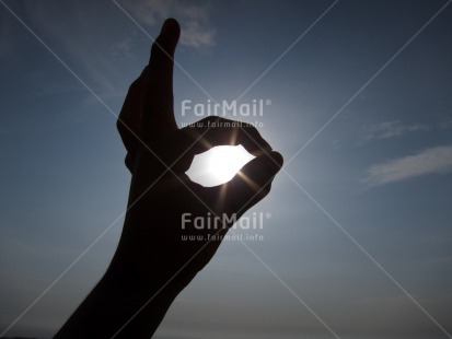 Fair Trade Photo Activity, Backlit, Blue, Closeup, Colour image, Hand, Horizontal, Light, Outdoor, People, Peru, Silhouette, Sky, South America, Spirituality, Yoga