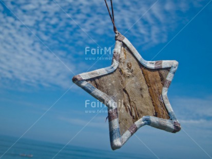 Fair Trade Photo Blue, Christmas, Closeup, Clouds, Colour image, Horizontal, Outdoor, Peru, South America, Star, Summer, Water