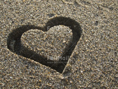 Fair Trade Photo Beach, Closeup, Colour image, Heart, Horizontal, Love, Marriage, Mothers day, Peru, Sand, South America, Summer, Valentines day, Wedding