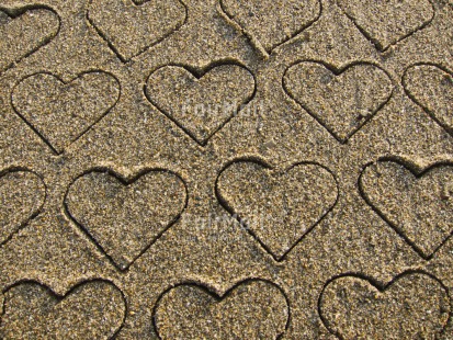 Fair Trade Photo Beach, Closeup, Colour image, Heart, Horizontal, Love, Marriage, Mothers day, Peru, Sand, South America, Summer, Valentines day, Wedding