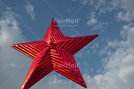 Fair Trade Photo Christmas, Closeup, Clouds, Colour image, Day, Horizontal, Outdoor, Peru, Red, Sky, South America, Star