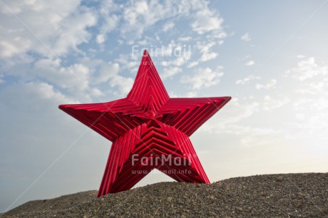 Fair Trade Photo Beach, Christmas, Closeup, Clouds, Colour image, Day, Horizontal, Outdoor, Peru, Red, Sand, Sky, South America, Star