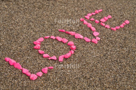 Fair Trade Photo Beach, Horizontal, Letter, Love, Peru, Pink, Sand, South America, Stone, Summer, Valentines day