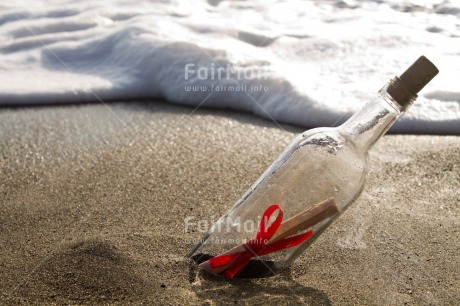 Fair Trade Photo Beach, Bottle, Friendship, Horizontal, Love, Peru, Sand, South America, Summer