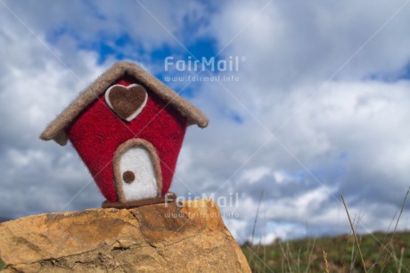 Fair Trade Photo Closeup, Clouds, Colour image, Heart, Horizontal, House, New home, Peru, Seasons, Sky, South America, Summer