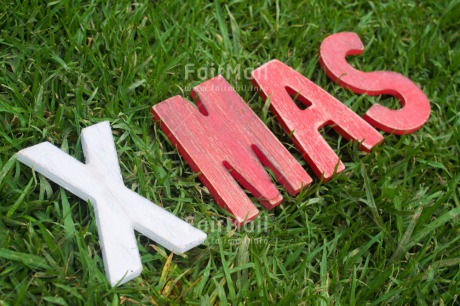 Fair Trade Photo Christmas, Closeup, Colour image, Day, Grass, Green, Horizontal, Letter, Outdoor, Peru, Red, South America