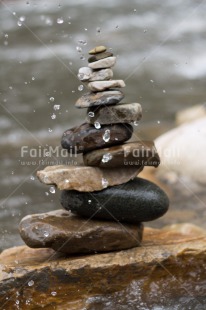 Fair Trade Photo Balance, Colour image, Condolence-Sympathy, Day, Outdoor, Peru, River, South America, Spirituality, Stone, Vertical, Water, Waterdrop, Wellness
