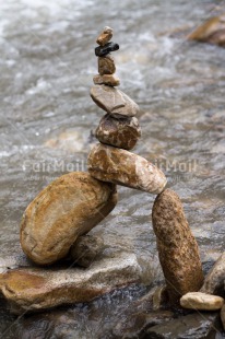 Fair Trade Photo Balance, Bridge, Colour image, Condolence-Sympathy, Day, Outdoor, Peru, River, South America, Spirituality, Stone, Vertical, Water, Wellness