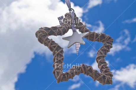 Fair Trade Photo Blue, Christmas, Closeup, Clouds, Colour image, Horizontal, Peru, Sky, South America, Star, White