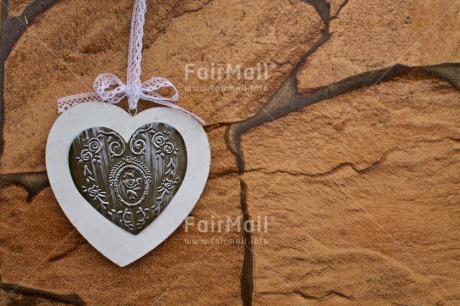 Fair Trade Photo Christmas, Closeup, Colour image, Condolence-Sympathy, Heart, Horizontal, Love, Peru, Silver, South America, Stone, Wall, White