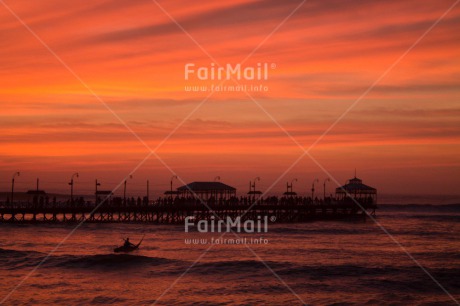 Fair Trade Photo Colour image, Ethnic-folklore, Horizontal, Huanchaco, Peru, Scenic, South America, Sunset, Travel