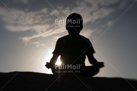 Fair Trade Photo 5 -10 years, Colour image, Horizontal, Meditation, One boy, One person, Outdoor, People, Peru, South America, Yoga