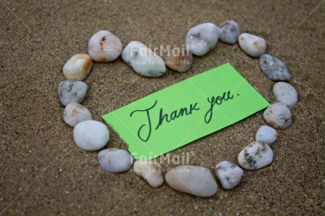 Fair Trade Photo Beach, Colour image, Horizontal, Letter, Peru, South America, Stone, Thank you