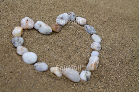 Fair Trade Photo Beach, Colour image, Heart, Horizontal, Love, Peru, South America, Stone, Valentines day