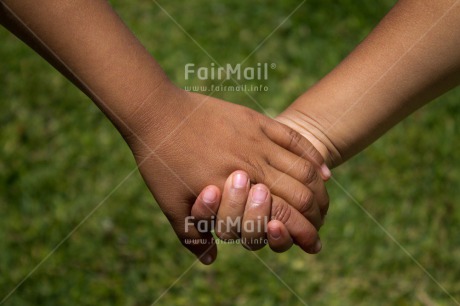 Fair Trade Photo Activity, Closeup, Colour image, Day, Friendship, Grass, Hand, Holding hands, Horizontal, Love, Outdoor, People, Peru, Shooting style, South America, Together, Two children