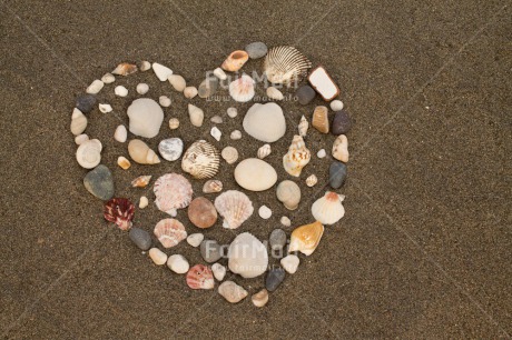 Fair Trade Photo Beach, Closeup, Colour image, Heart, Horizontal, Love, Marriage, Peru, Sand, Shell, Shooting style, South America, Summer, Valentines day, Wedding