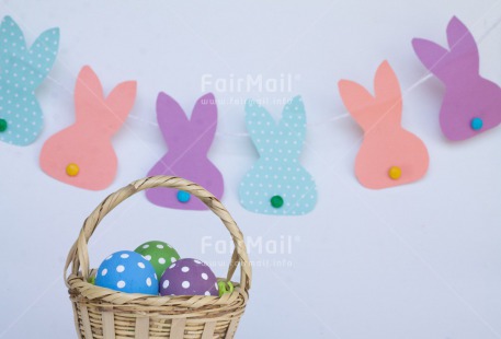 Fair Trade Photo Animals, Basket, Closeup, Colour image, Easter, Egg, Horizontal, Peru, Rabbit, Seasons, Shooting style, South America, Spring, Studio