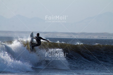 Fair Trade Photo Colour image, Horizontal, Peru, Sea, South America, Sport, Surf, Surfer