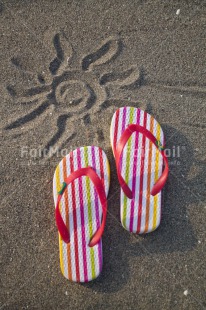 Fair Trade Photo Colour image, Holiday, Peru, Sand, Sandals, South America, Summer, Sun, Travel, Vertical