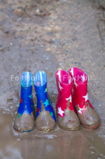 Fair Trade Photo Activity, Boot, Colour image, Friendship, Outdoor, Peru, Playing, Rain, South America, Star, Summer, Together, Umbrella, Vertical, Water