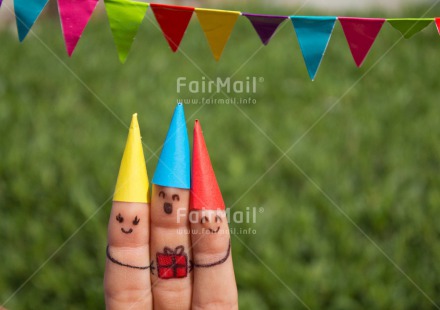 Fair Trade Photo Birthday, Closeup, Colour image, Flag, Funny, Gift, Hat, Horizontal, Invitation, Party, Peru, Shooting style, Smile, South America