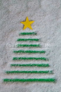 Fair Trade Photo Christmas, Colour image, Peru, Snow, South America, Star, Tree, Vertical