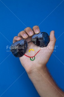 Fair Trade Photo Colour image, Emotions, Funny, Glasses, Hand, Happiness, Peru, Smile, South America, Vertical