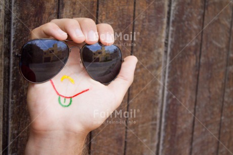 Fair Trade Photo Colour image, Emotions, Funny, Glasses, Hand, Happiness, Horizontal, Peru, Smile, South America