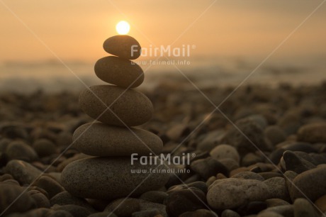 Fair Trade Photo Balance, Beach, Colour image, Condolence-Sympathy, Horizontal, Peru, Sea, South America, Spirituality, Stone, Sunset, Wellness