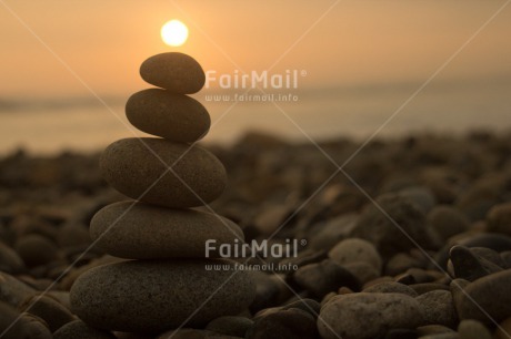 Fair Trade Photo Balance, Beach, Colour image, Condolence-Sympathy, Horizontal, Peru, Sea, South America, Spirituality, Stone, Sunset, Wellness