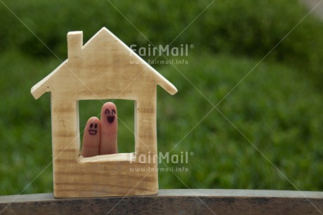 Fair Trade Photo Colour image, Finger, Funny, Horizontal, House, Marriage, New home, Peru, Smile, South America, Wedding