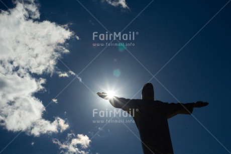 Fair Trade Photo Christianity, Clouds, Colour image, Horizontal, Light, Peru, Religion, Sky, South America, Spirituality