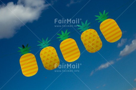 Fair Trade Photo Blue, Colour image, Exams, Food and alimentation, Fruits, Holiday, Horizontal, Invitation, Party, Peru, Pineapple, Sky, South America, Summer, Yellow