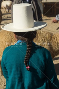 Fair Trade Photo Agriculture, Colour image, Hat, Market, One woman, People, Peru, Rural, Sombrero, South America, Vertical