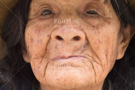 Fair Trade Photo Closeup, Colour image, Horizontal, Old age, One woman, Outdoor, People, Peru, Portrait headshot, Shooting style, South America