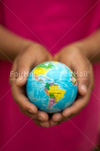 Fair Trade Photo Christmas, Climate, Colour image, Environment, Globe, Hand, Peru, South America, Sustainability, Vertical, World