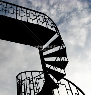 Fair Trade Photo Artistique, Backlit, Colour image, Day, Growth, Outdoor, Perspective, Peru, Silhouette, Sky, South America, Stairs, Vertical