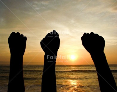 Fair Trade Photo Clouds, Colour image, Cooperation, Evening, Hand, Horizontal, Outdoor, Peru, Sea, Sky, South America, Strength, Sun, Sunset, Thank you, Thinking of you, Water