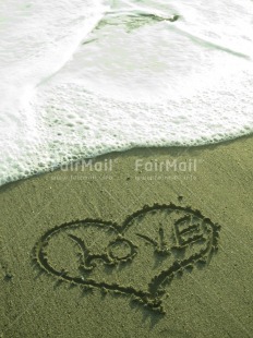 Fair Trade Photo Beach, Colour image, Heart, Love, Nature, Outdoor, Peru, Sand, Sea, Seasons, South America, Summer, Tabletop, Valentines day, Vertical