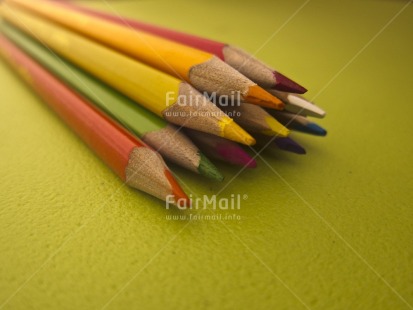 Fair Trade Photo Colour image, Education, Exams, Good luck, Green, Horizontal, Indoor, Multi-coloured, Pencil, Peru, South America, Tabletop