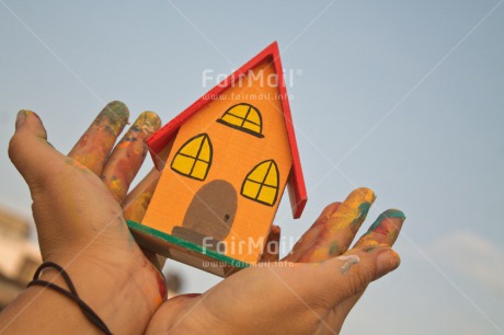 Fair Trade Photo Colour image, Hand, Home, Horizontal, Moving, New home, Peru, South America, Welcome home