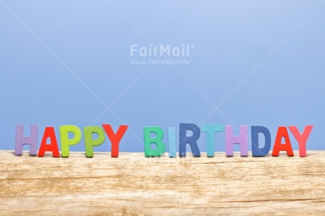 Fair Trade Photo Birthday, Blue, Colour, Colour image, Emotions, Happy, Horizontal, Letter, Object, Party, Peru, Place, South America, Text