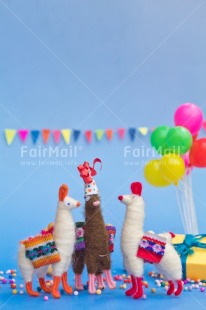Fair Trade Photo Adjective, Animals, Birthday, Blue, Colour, Colour image, Friend, Friendship, Llama, Party, People, Peru, Place, South America, Vertical