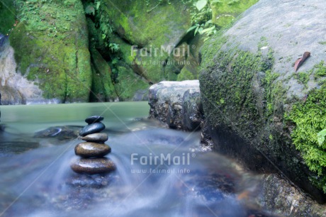 Fair Trade Photo Balance, Condolence-Sympathy, Day, Focus on foreground, Horizontal, Nature, Outdoor, Peru, River, South America, Stone, Water, Wellness