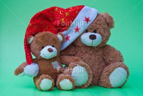 Fair Trade Photo Christmas, Colour image, Friendship, Green, Horizontal, Peru, Red, South America, Studio, Teddybear, Together