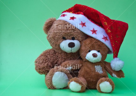 Fair Trade Photo Christmas, Colour image, Friendship, Green, Horizontal, Peru, Red, South America, Studio, Teddybear, Together