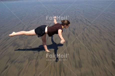 Fair Trade Photo Colour image, Evening, Horizontal, One girl, Outdoor, People, Peru, South America, Yoga