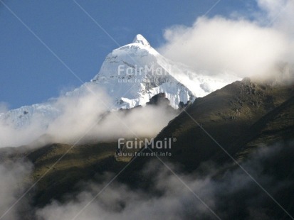 Fair Trade Photo Clouds, Colour image, Day, Horizontal, Mountain, Multi-coloured, Nature, Outdoor, Peru, Scenic, Snow, South America, Travel