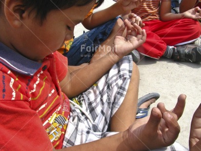 Fair Trade Photo 5-10 years, Activity, Colour image, Group of children, Horizontal, Outdoor, People, Peru, Portrait halfbody, Relaxing, South America, Spirituality, Two children, Wellness, Yoga